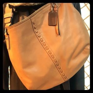 Lg Camel color Coach Hobo Bag